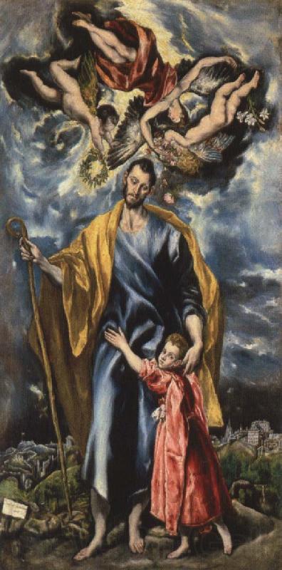 El Greco St Joseph and the Infant Christ Spain oil painting art
